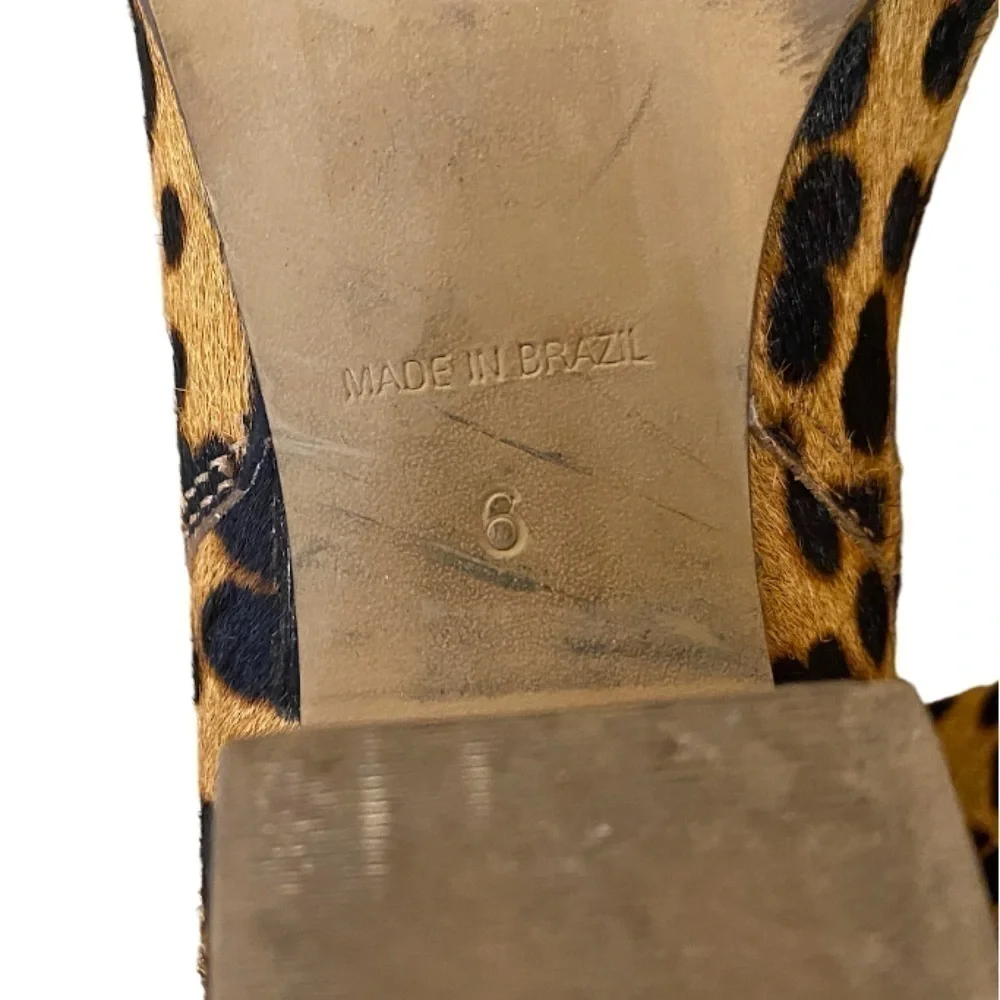 Madewell the Regan leopard print calf hair ankle boots